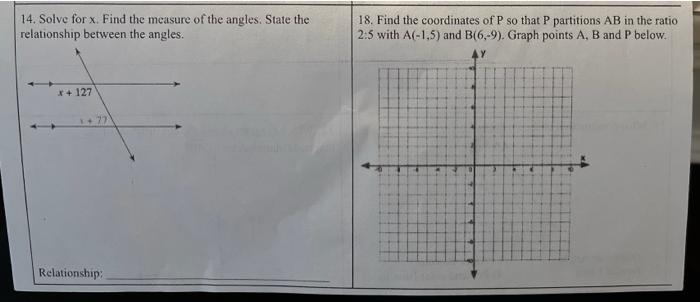 Solved 14. Solve for x. Find the measure of the angles. | Chegg.com