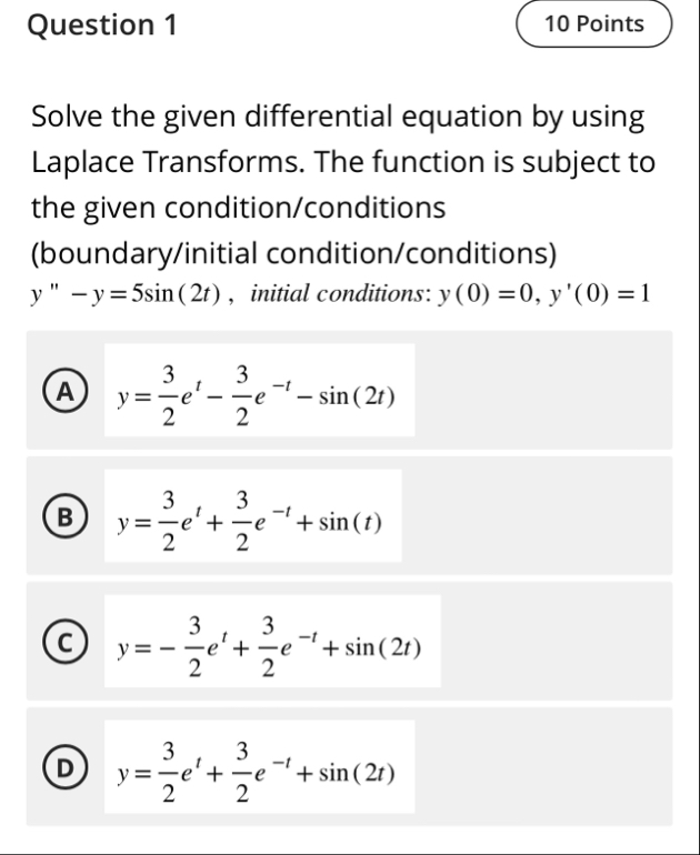 Solved Question 1Solve the given differential equation by | Chegg.com