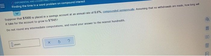 Solved = EXPONENTIAL AND Finding the time in a word problem | Chegg.com