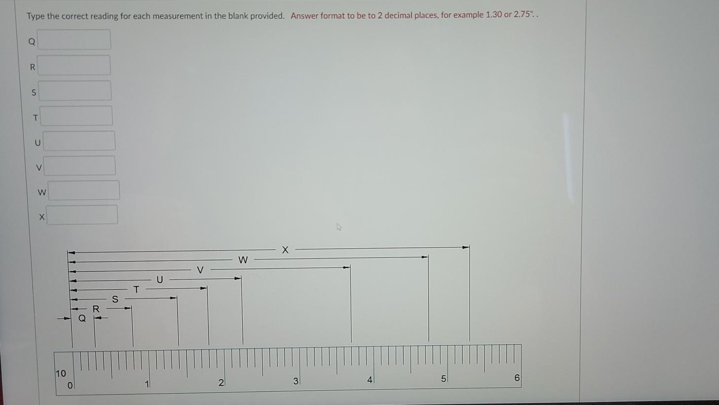 Solved Type the correct reading for each measurement in the | Chegg.com