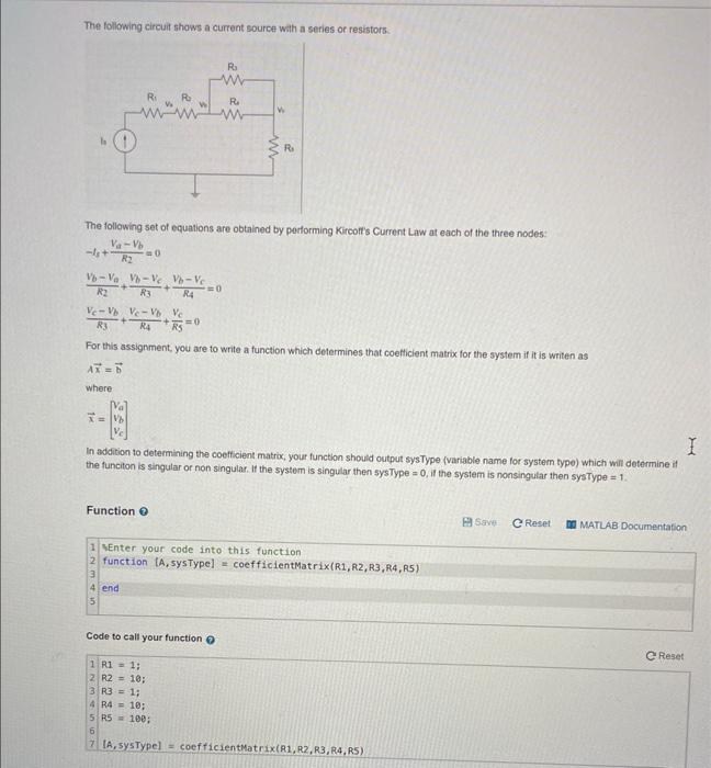 Solved The following circuif thows a current source with a | Chegg.com