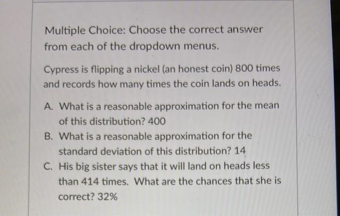 Solved Multiple Choice: Choose the correct answer from each | Chegg.com