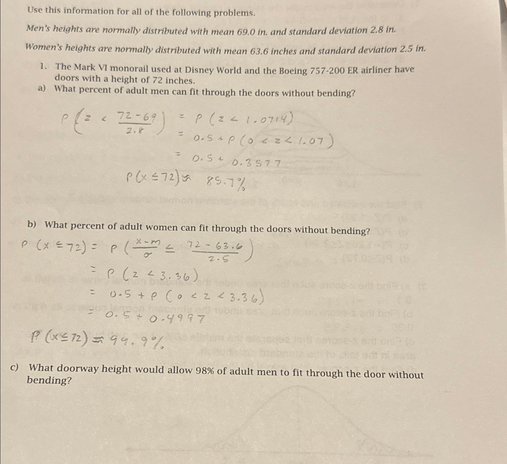 Solved Use this information for all of the following | Chegg.com