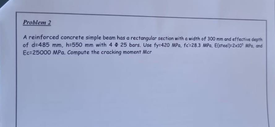 Solved A reinforced concrete simple beam has a rectangular | Chegg.com