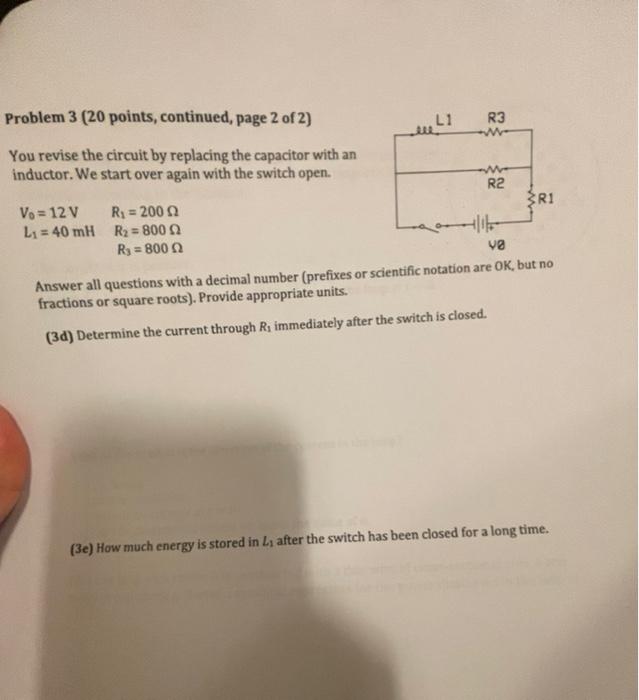 Solved Consider the circuit diagram provided. The values of | Chegg.com