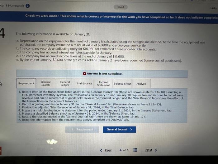 Solved Check my work mode : This shows what is correct or | Chegg.com
