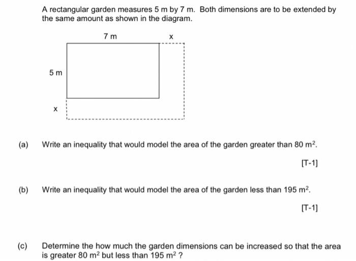 Solved A rectangular garden measures 5 m by 7 m. Both