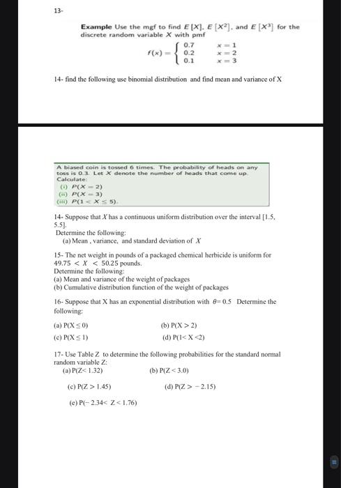Solved 7. Let X be a continuous random variable with density | Chegg.com