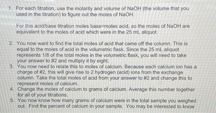 Solved Use these titrations to answer the | Chegg.com