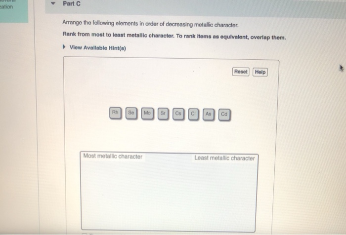 Review Constants 1 Periodic Ta Rank the atoms from