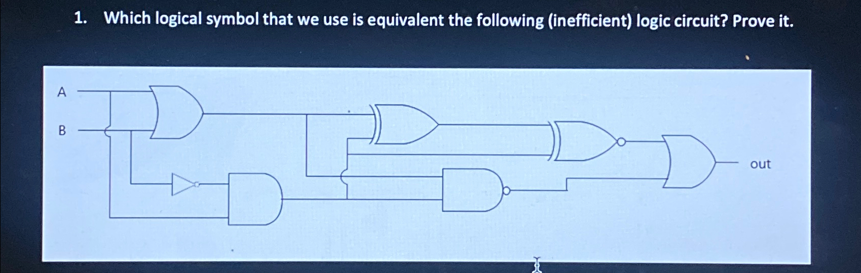 Solved Which logical symbol that we use is equivalent the | Chegg.com