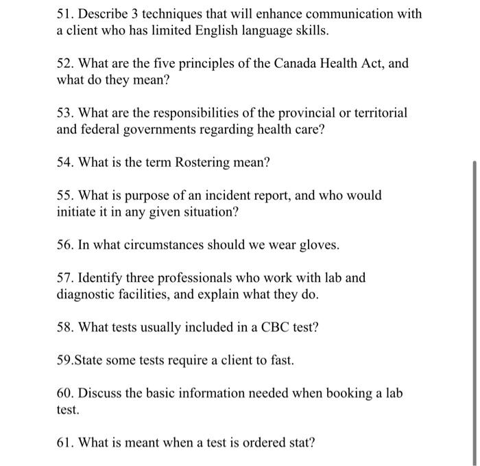 Solved 51. Describe 3 techniques that will enhance