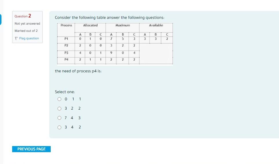 Solved Consider the following table answer the following | Chegg.com