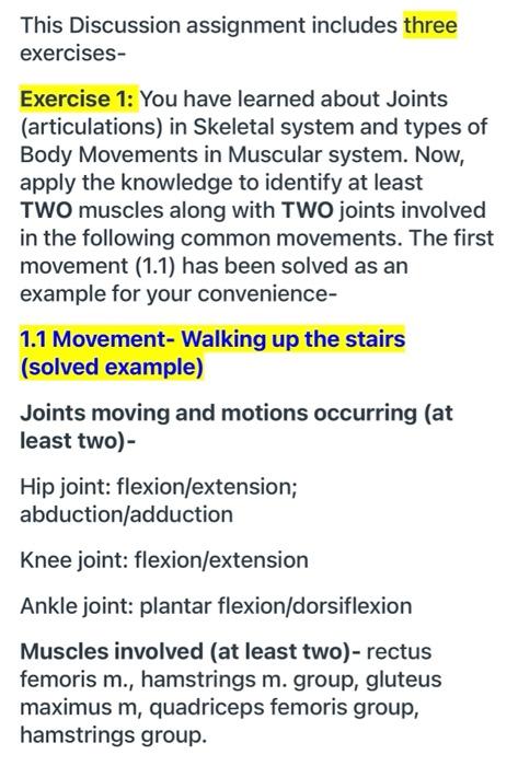 Solved This Discussion Assignment Includes Three Exercises- | Chegg.com