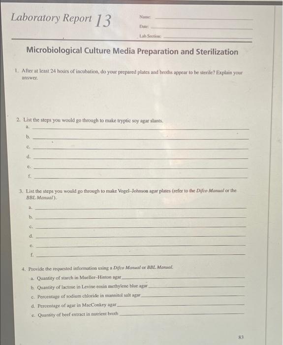 Solved Laboratory Report 13 Ne Da Lab Section