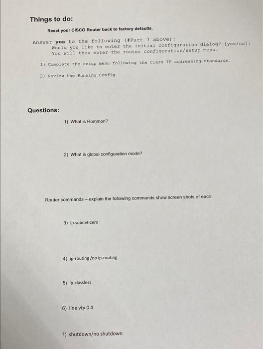 Solved LAB 9: Basic Router Configuration Recover your | Chegg.com