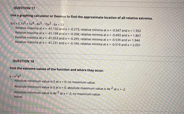 Relative maximum deals and minimum calculator