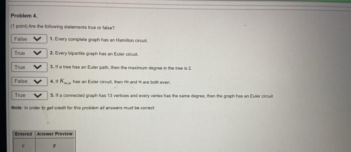 Solved Problem 4 1 Point Are The Following Statements 5714