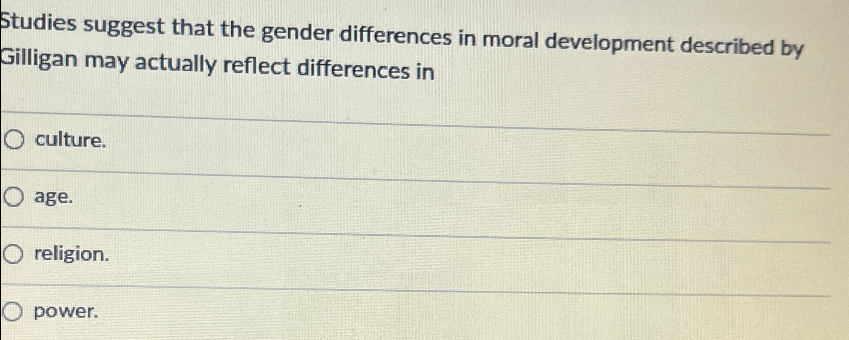 research findings on gender differences in moral reasoning suggest