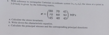 Solved With reference to rectangular Cartesian co-ordinate | Chegg.com