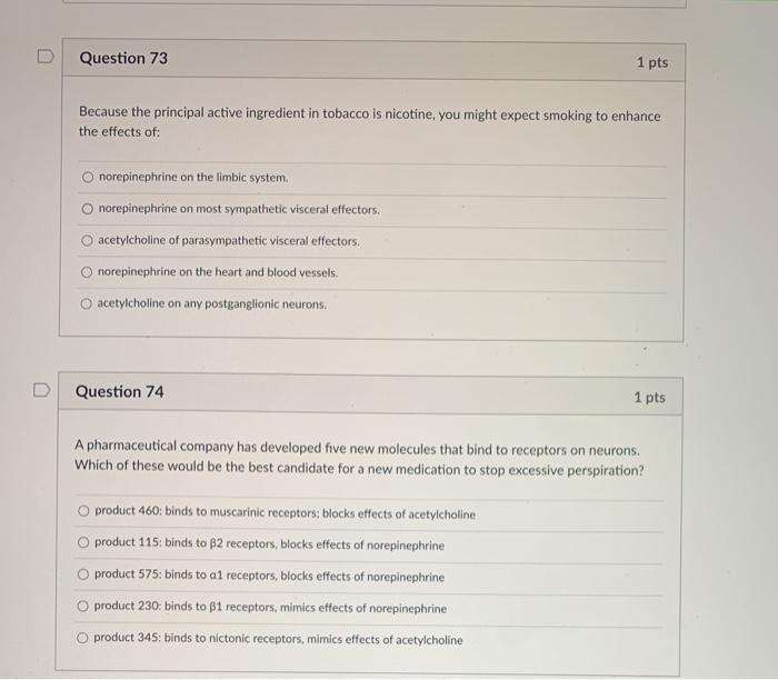 Solved Question 71 1 pts Which of the following is NOT a | Chegg.com