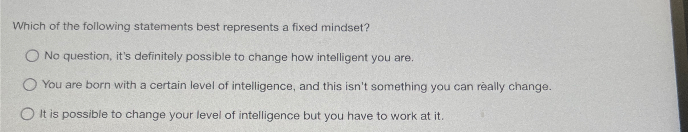 Solved Which of the following statements best represents a | Chegg.com