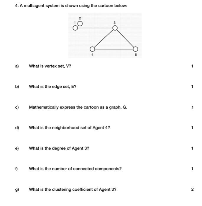 Solved 4. A multiagent system is shown using the cartoon | Chegg.com
