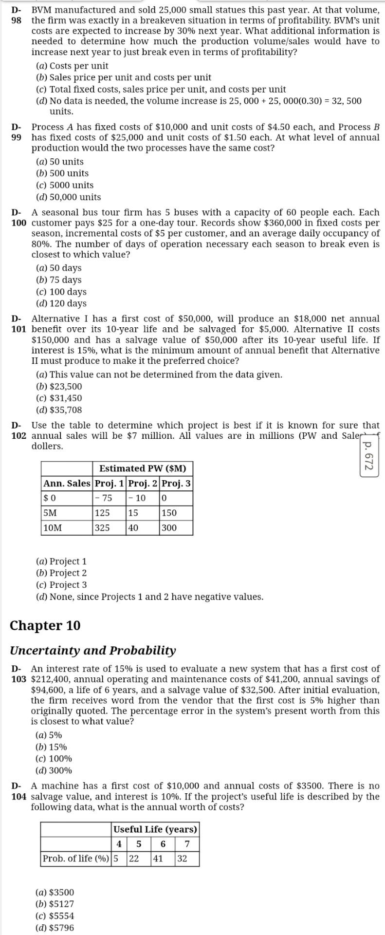 Solved please only solve engineering problems number 98 and | Chegg.com