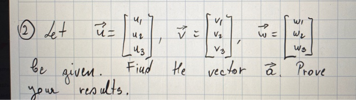 U 내 Vi Wt 2 Let U U 7 W Uz こ الا Uz V Ws Be Chegg Com