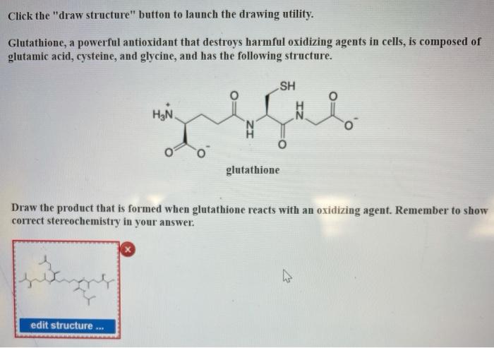 draw glutathione given Solved Click the 