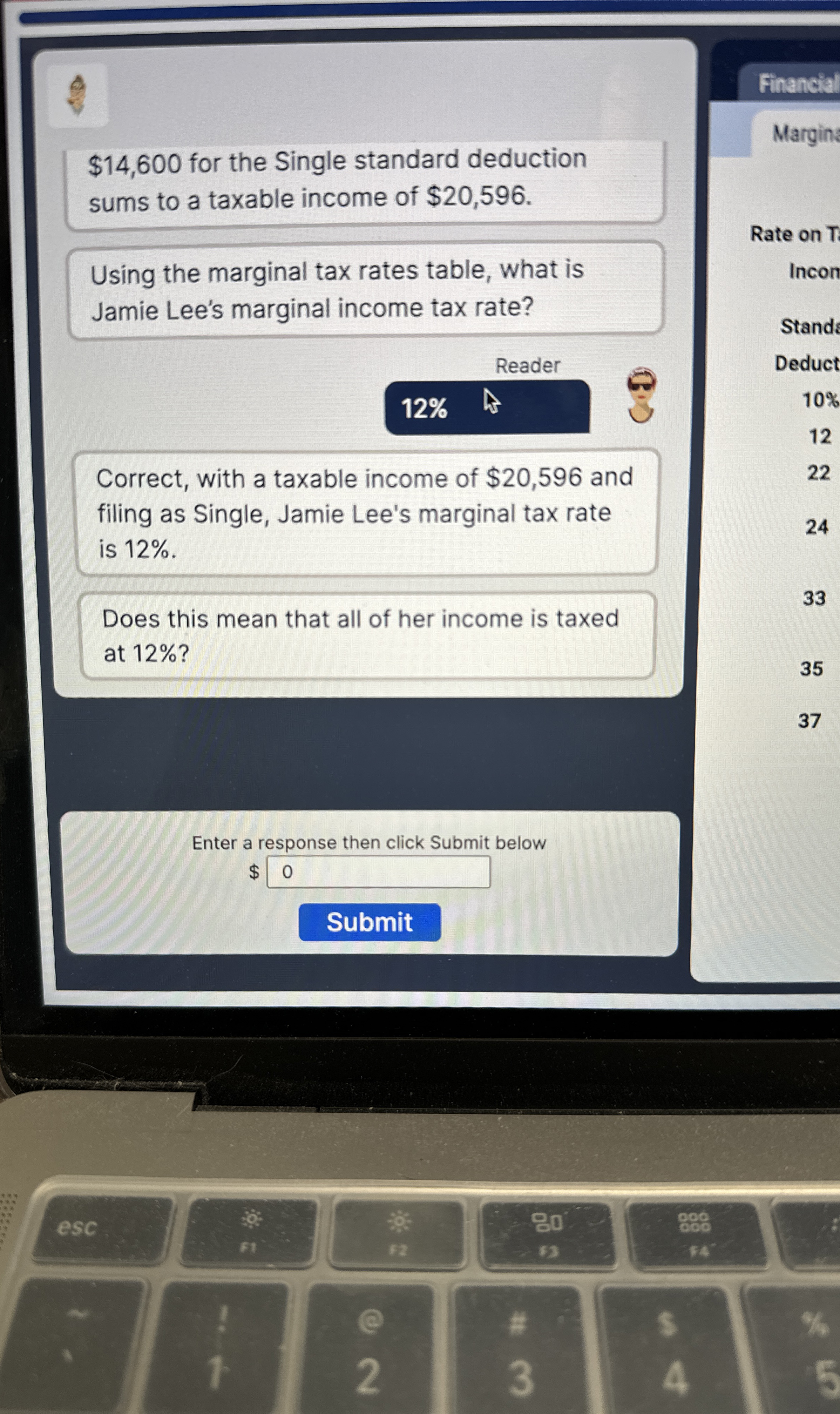 Solved $14,600 ﻿for the Single standard deduction sums to a | Chegg.com