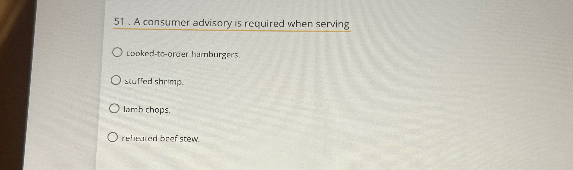 Solved A consumer advisory is required when | Chegg.com