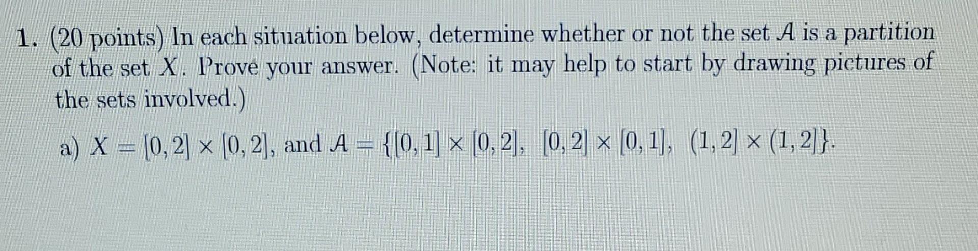 Solved 1. (20 Points) In Each Situation Below, Determine | Chegg.com