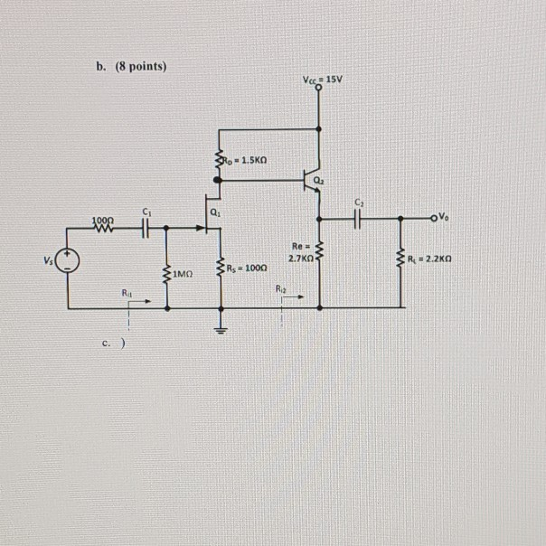 Solved 5. For the following circuits, draw the small signal | Chegg.com