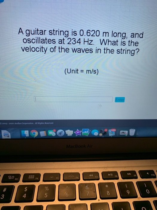 Solved A guitar string is 0.620 m long, and oscillates at