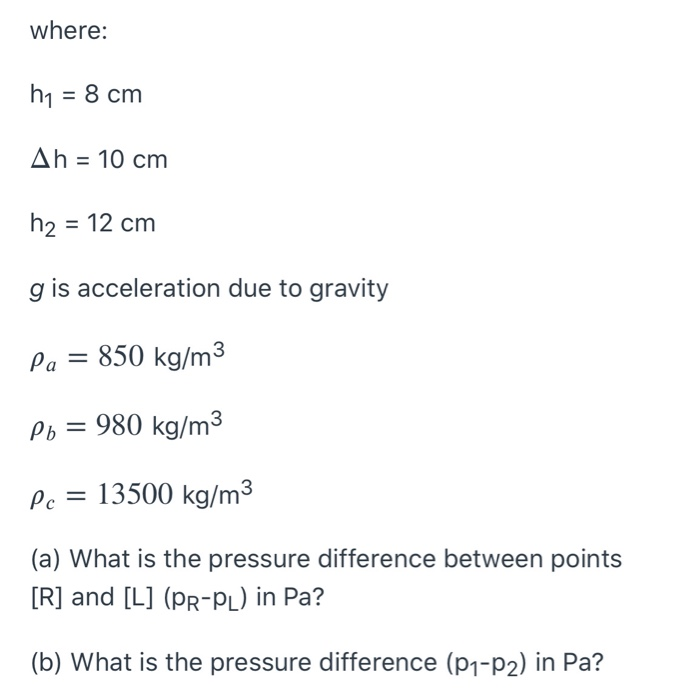 Solved Question 2 (10 points) Manometers Two containers