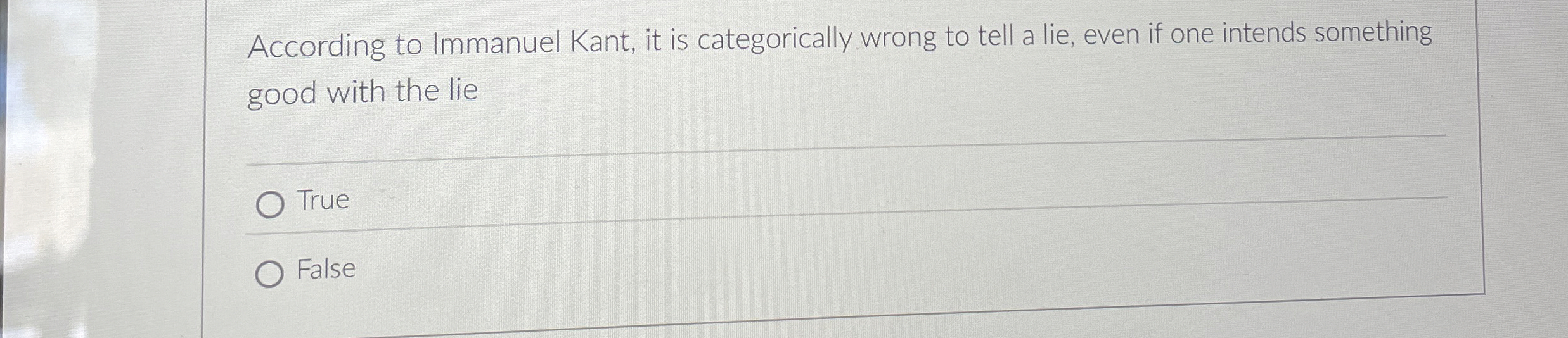 Solved According to Immanuel Kant, it is categorically wrong | Chegg.com
