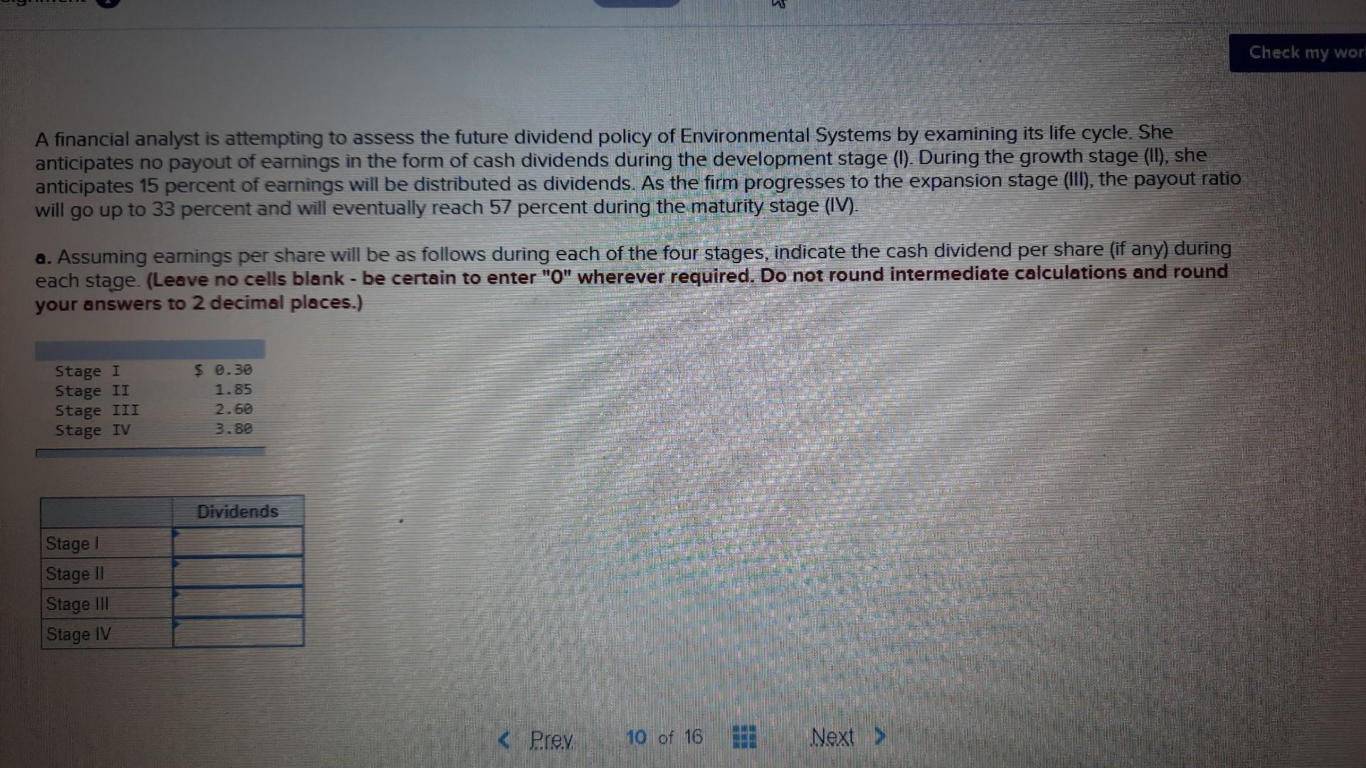 Solved A Financial Analyst Is Attempting To Assess The | Chegg.com