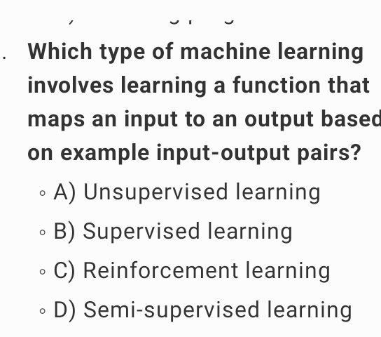 Solved Which type of machine learning involves learning a | Chegg.com
