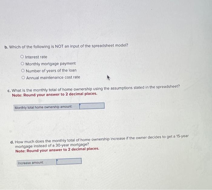 The accompanying Homeownership spreadsheet contains a | Chegg.com