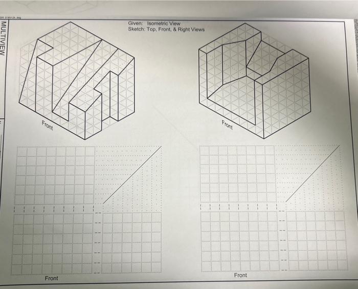 Solved Inclined Surfaces Sketching Given: Isometric 