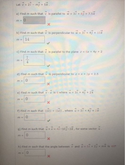 Solved Let V 27 Mj 5k A Find M Such That Is Paralle Chegg Com