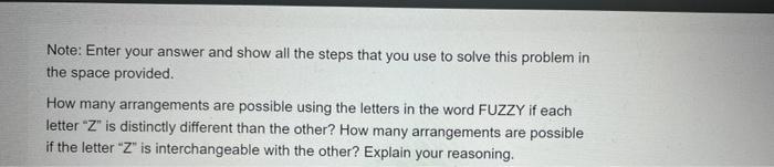 Solved Note: Enter your answer and show all the steps that | Chegg.com