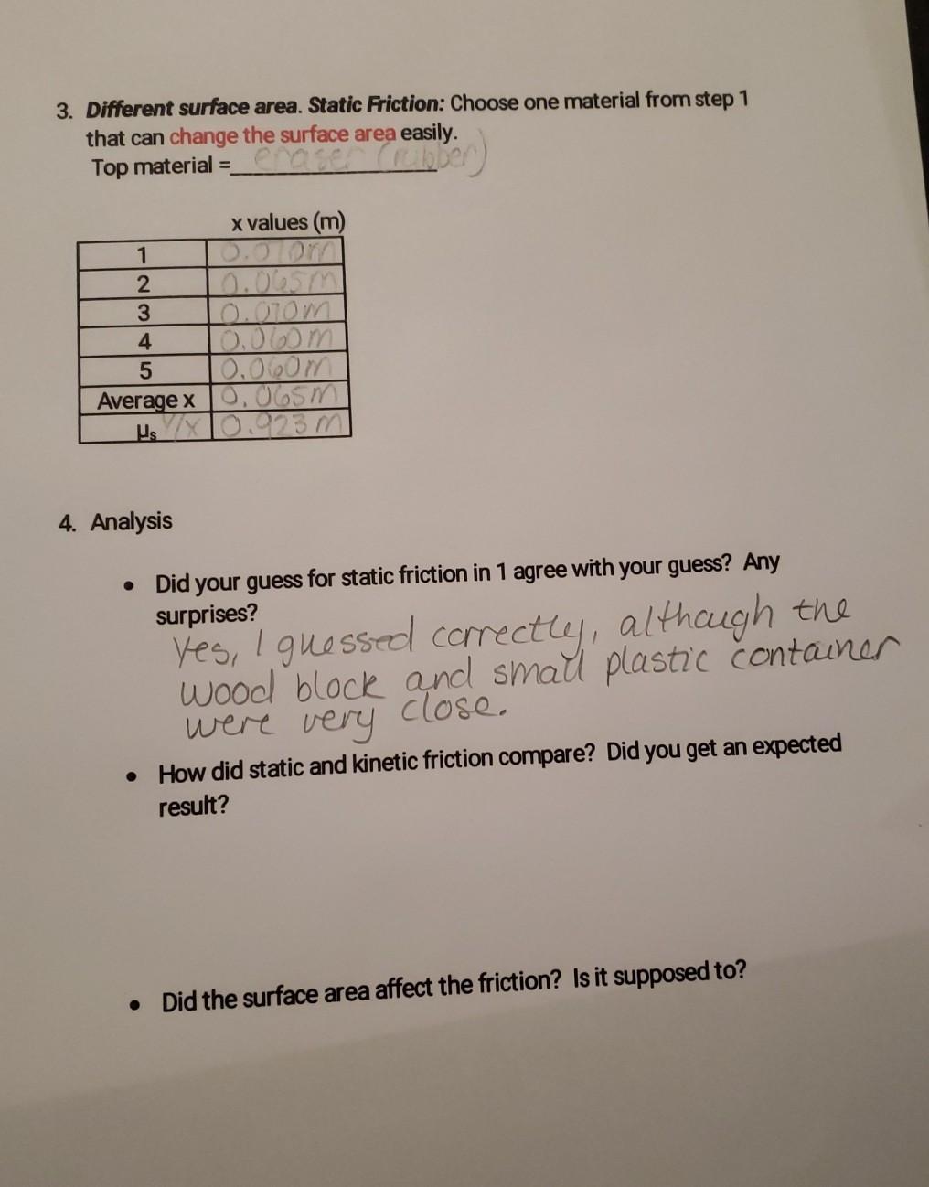Solved Friction Purpose: (a) To measure the coefficient of | Chegg.com