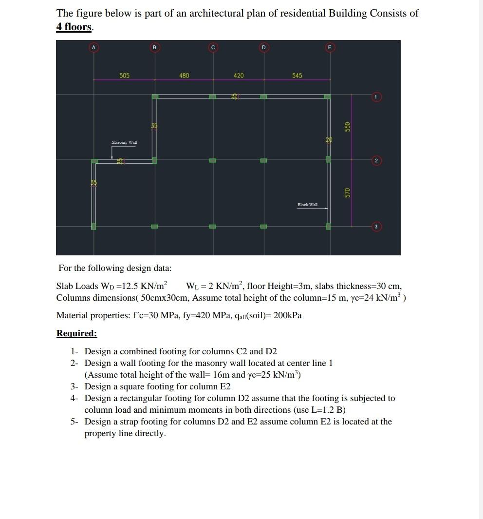 Solved The figure below is part of an architectural plan of | Chegg.com