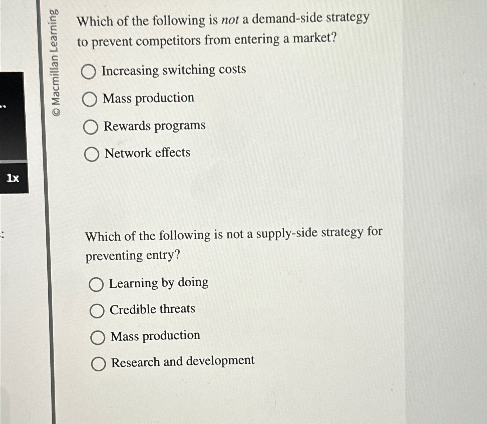 Solved Which of the following is not a demand-side strategy | Chegg.com
