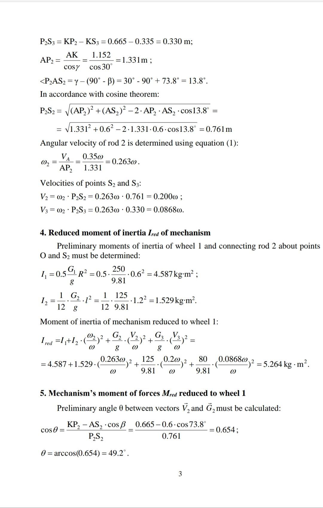 Solved Problem No. 1 Reduction of masses and forces For | Chegg.com