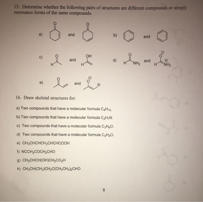 Solved 15. Determine whether the following pairs of | Chegg.com