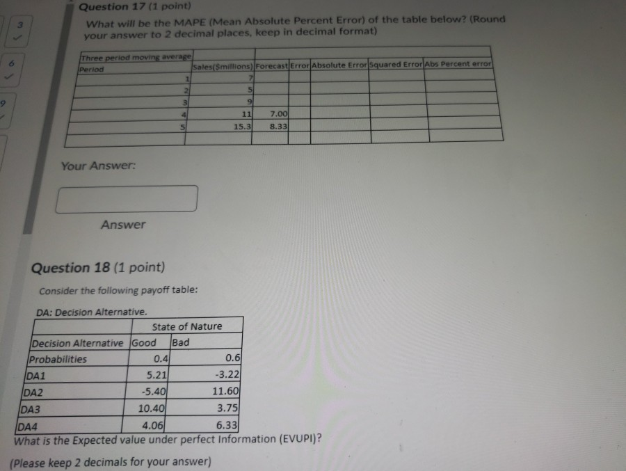 on the pom qm program how do can i stop my decimals from rounding up?