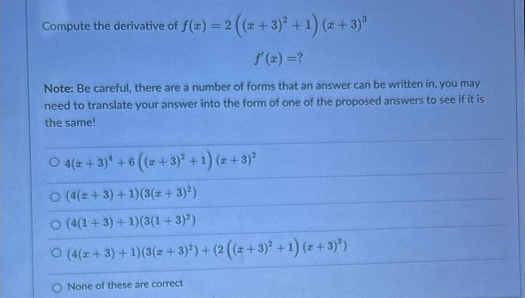 solved-compute-the-derivative-of-chegg